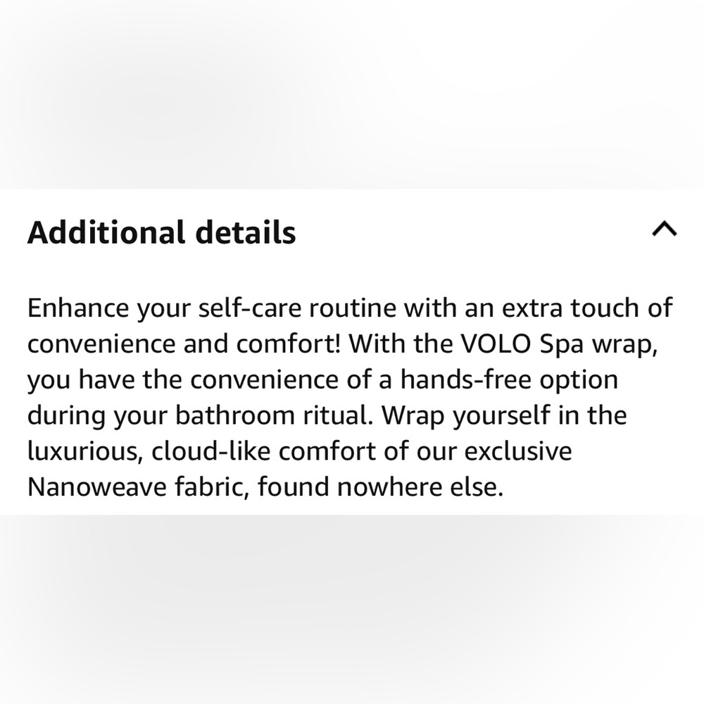 VOLO Spa Wrap - Salt White, size large, includes matching Headband! - Picture 3 of 6